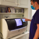 Dentist creating a same day crown with Cerec Restoration at Hudson Family Dental.